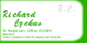richard czekus business card