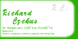 richard czekus business card